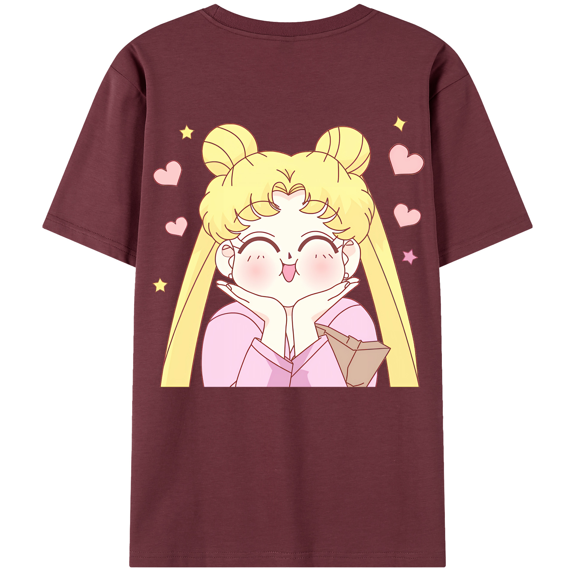 （画像用） 美少女戦士セーラームーン 愛野 美奈子 あいの みなこ Sailor Moon Aino Minako 綿100％半袖Tシャツ（背面プリント）